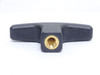Elesa L.652/95 B-M10-C9; Threaded Tee Handle 32478; Black