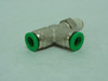 Numatics 114-104-020; Male Swivel Run Tee 1/4" x 1/8 MNPT