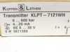 Koppen-Lethem KLPT-7121WH; Pressure Transmitter; SS; 600BAR
