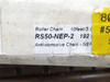 Tsubaki RS50-NEP-2; Double Strand Roller Chain #50; 10' Long
