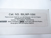 Edwards 50LMP-10W; Stacklight Series 102 Replacement Bulb