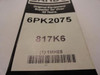 Bando 6PK2075; Serpentine Belt 817K6; 6-ribs 81.7"L; 1MHE5