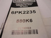 Bando 6PK2235; Serpentine Belt 880K6; 6-ribs 88.0"L; 1MHG3