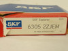 SKF 6305 2ZJEM; Ball Bearing 25mm ID x 62mm OD x 17mm Wide