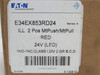 Eaton E34EX853RD24; Illuminated Push Button; Red; 10A; 600VAC