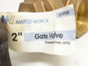 Matco-Norca 514T08; Brass Gate Valve; Size: 2NPT; 200WOG