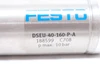 Festo DSEU-40-160-P-A; Air Cylinder 188599; 40mmID x 160mm Stk