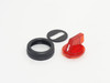 Square D 9001R8; Red Illuminated Short Handle; Size: 30mm