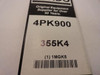 Bando 4PK900; Serpentine Belt 355K4; 4-ribs 35.5"L; 1MGK5