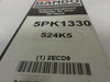 Bando 2ECD9; Serpentine Belt; 5-Rib; 52.4" Long; # 524K5