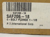 PTI SAF206-18; Flange Bearing; 1-1/8"ID; 4-Bolt Mount