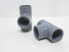 Georg Fischer 801-015; Lot-2 PVC Tee Fitting 1-1/2"NPS Sch 80