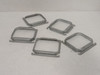 Raco 778; Lot-5 Galvanized Zinc Plaster Rings; 4" Two Gang