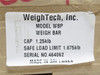 WeighTech WBP; Load Cell; 1.25KLB; 2"OD x 11-1/2" Long x 3" H