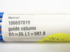 Multivac 106697019; Guide Column; SS; 25mmOD x 23-1/2" Long