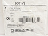 Square D 9001Y6; Domed Yellow Glass Pilot Light Lens; 30mm