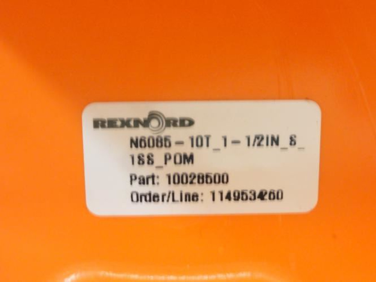 Rexnord 10028500; Plastic Conveyor Sprocket; 10T; 1.5" SQ. ID