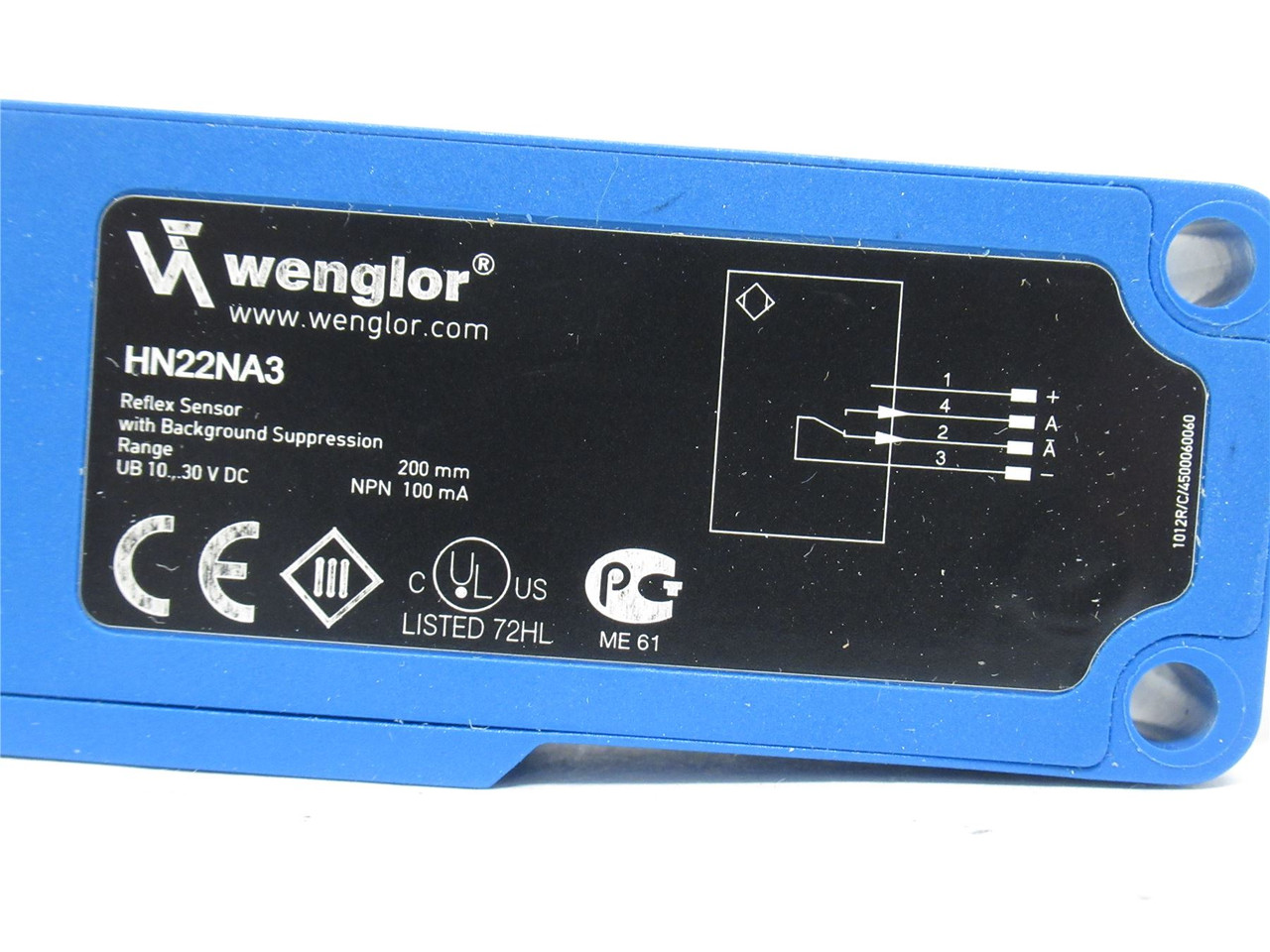 Wenglor HN22NA3; Reflex Sensor; W/ Background Supression; 24V