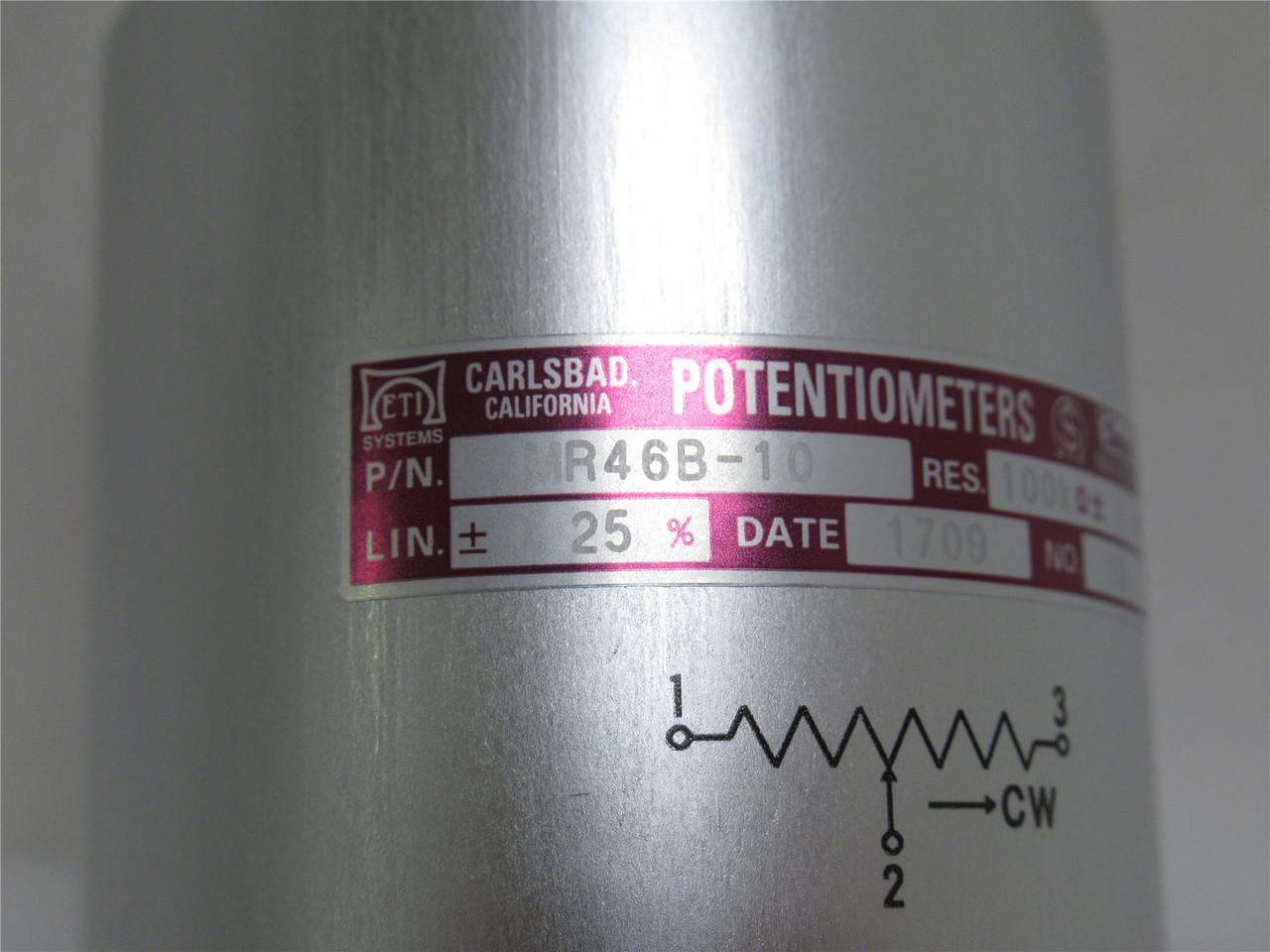 ETI MR46B-10; Wirewound Potentiometer 100 Ohm; 5W; 10-Turn