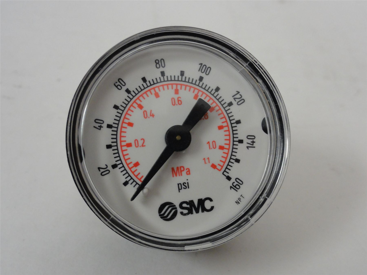 SMC K40-MP1.0-N01MS; Pressure Gauge 160psi; 0-1.1Mpa; 1/8"NPT