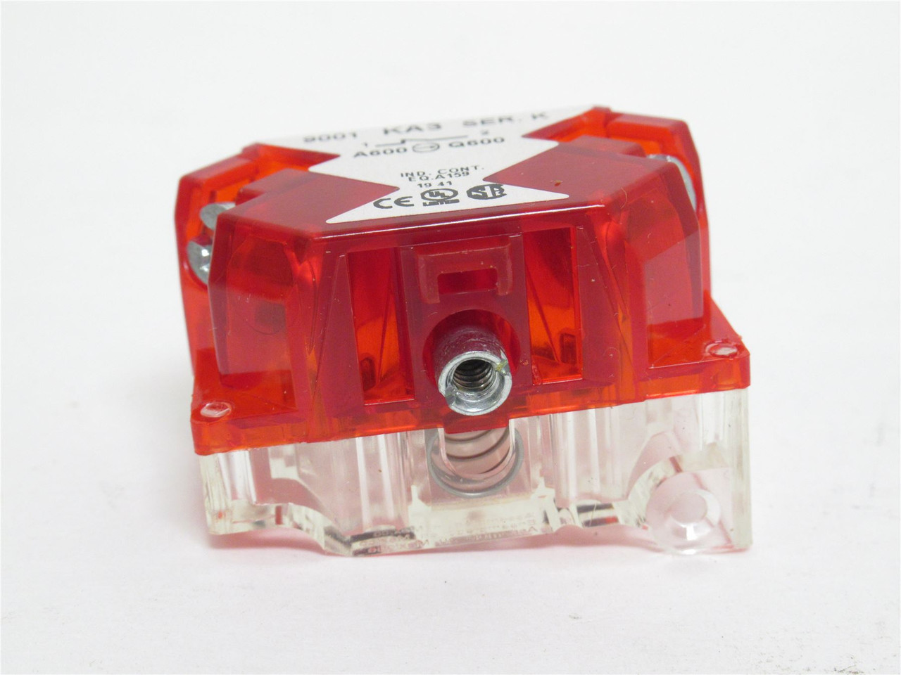 Schneider 9001-KA3; Red Contact Block; 10A; 600V; 1-NC
