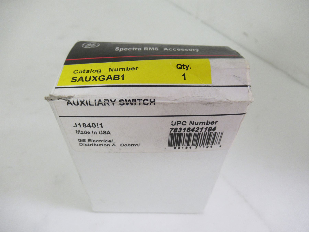 GE SAUXGAB1; Spectra RMS Auxiliary Switch