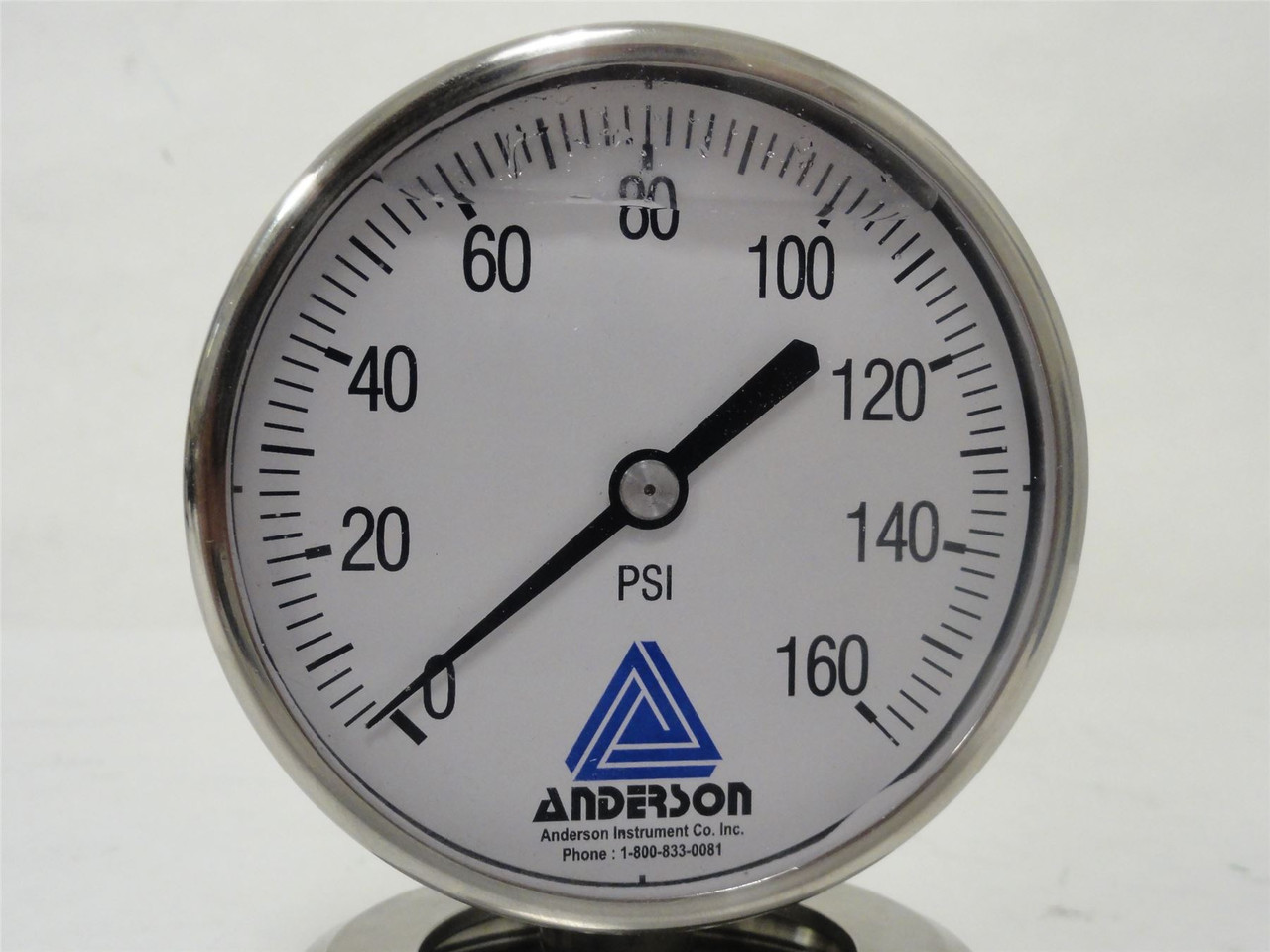 Anderson EL074011151111A0000; Pressure Gauge; 90mm Face Dia.