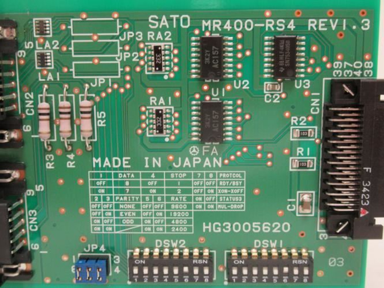 Sato RJ1772510; PCB RS422/485 Interface Card