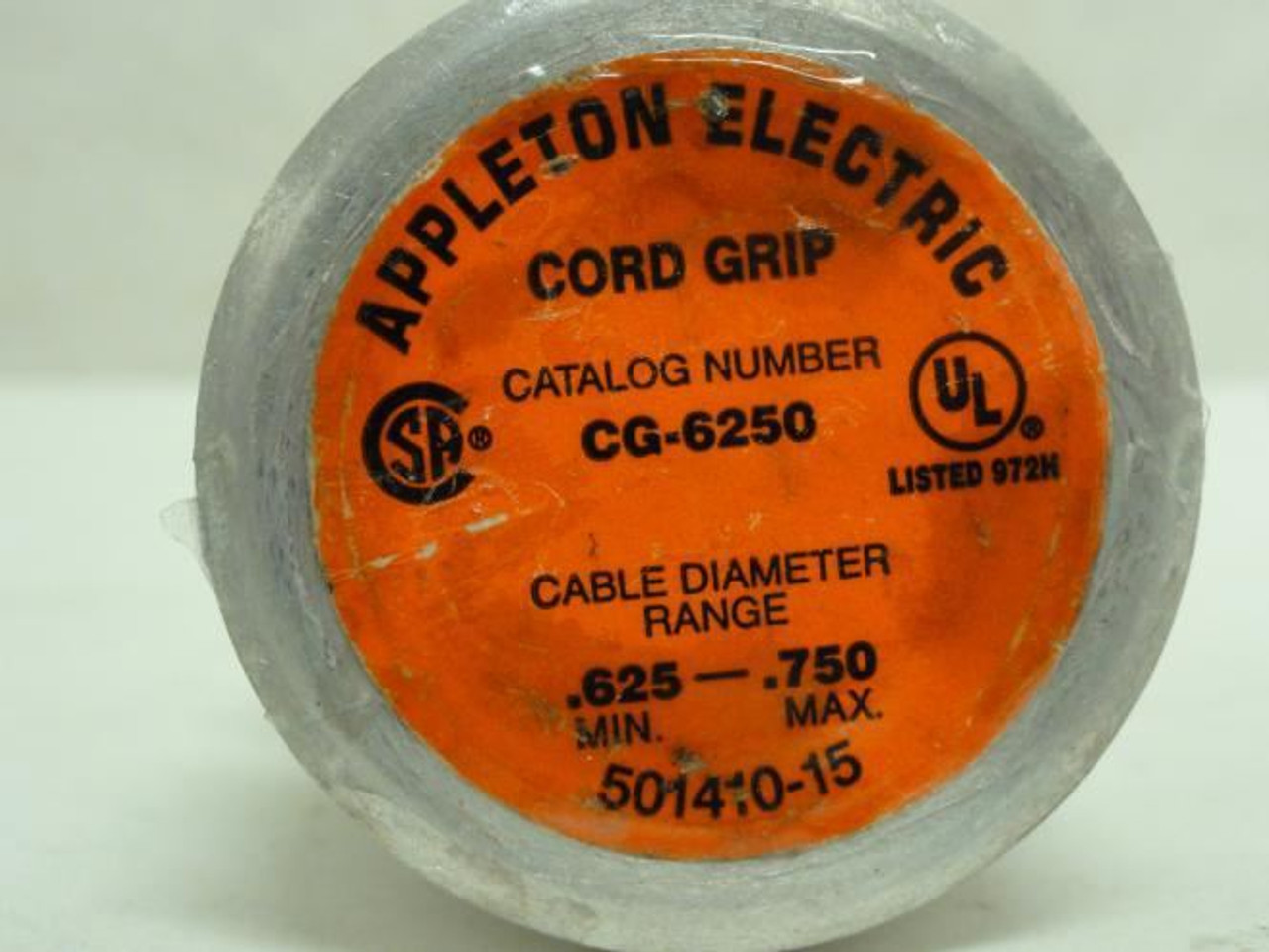 Appleton CG-6250; Strain Relief Connector; Liquidtight; 1/2"