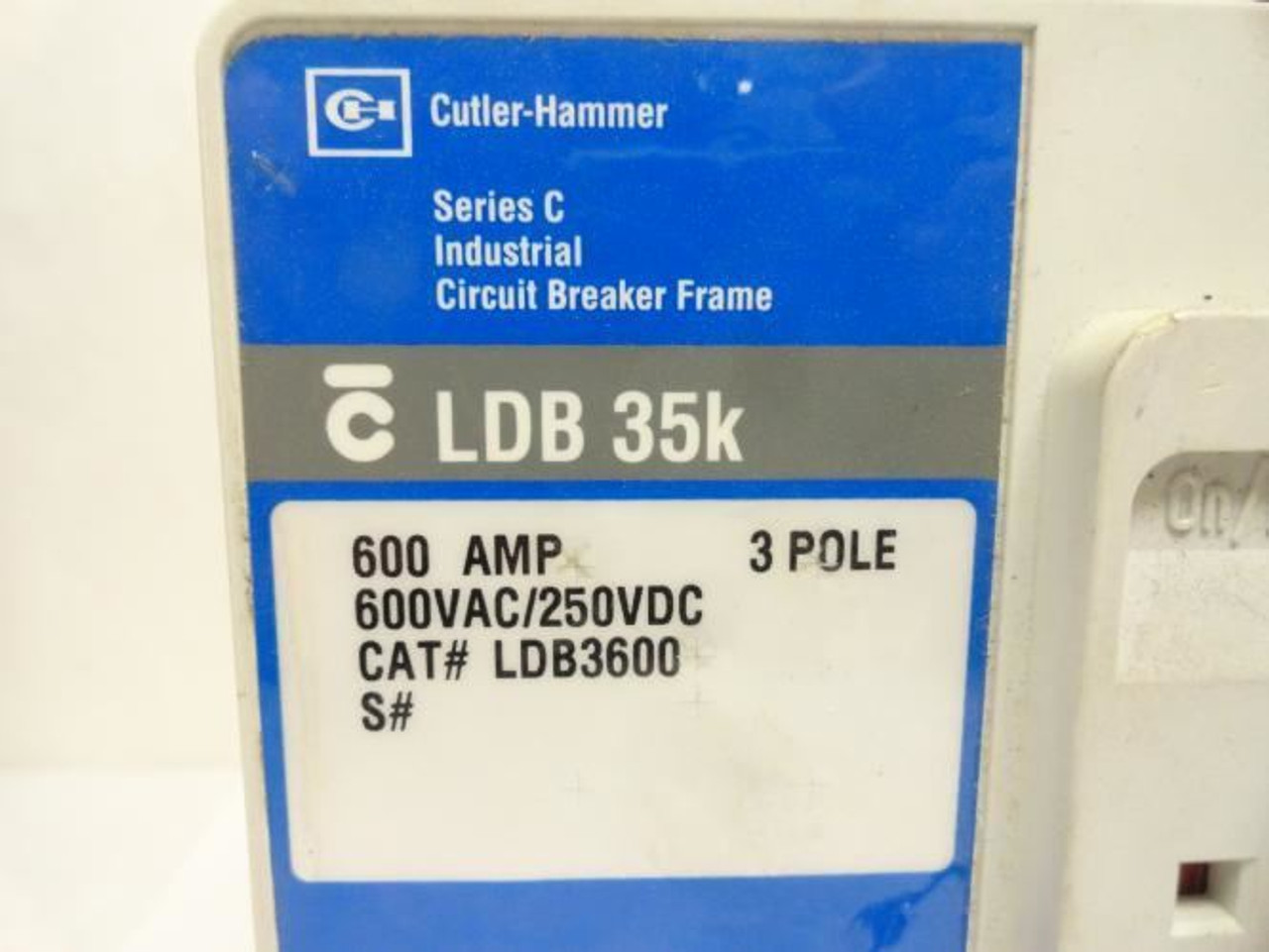 Cutler-Hammer LDB3600; Circuit Breaker; 600A; 3P; 600VAC/250VDC