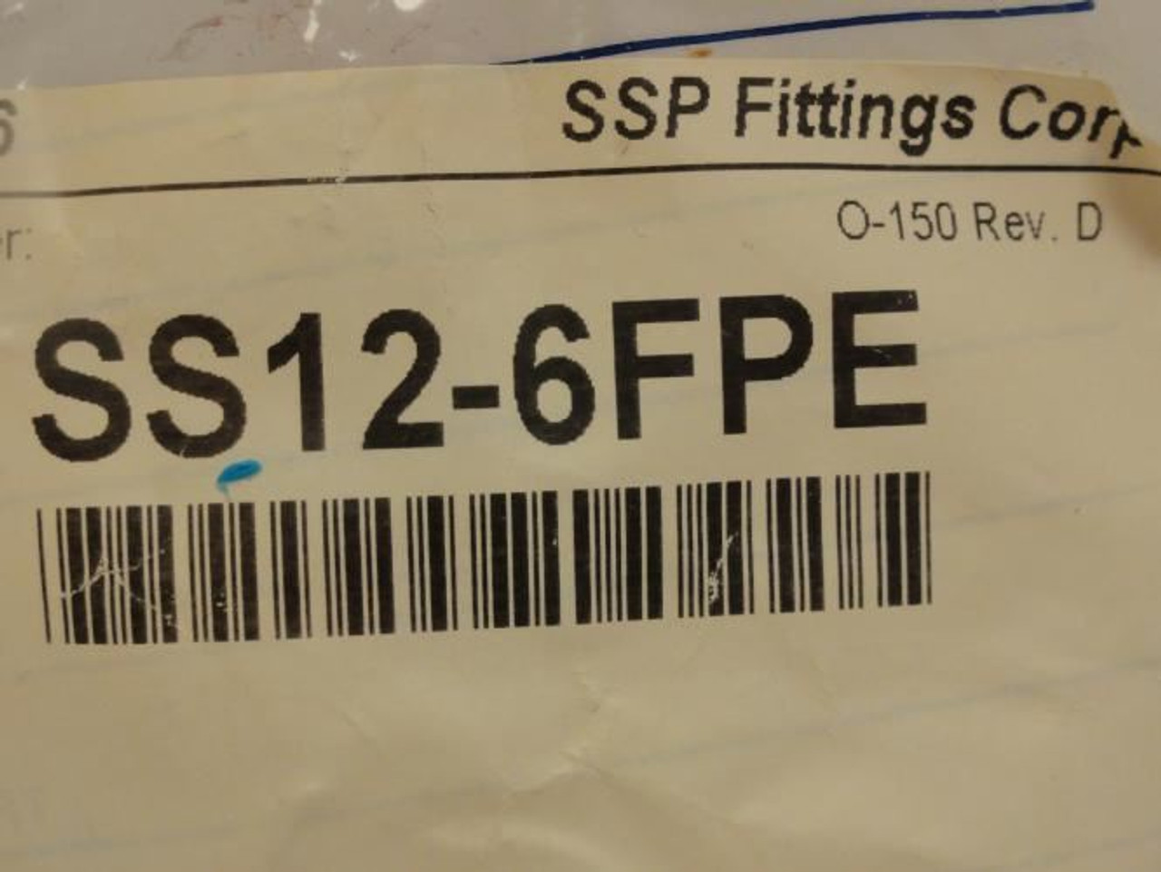 SSP SS12-6FPE; Adaptor Elbow; 90Deg; SS-316 3/4 ORFS x 3/8 NPT