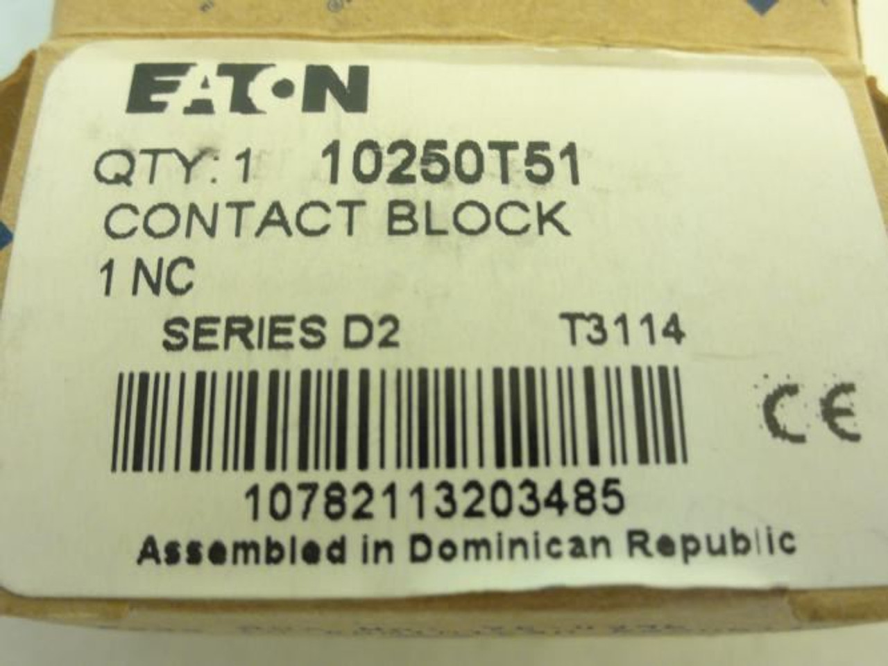 Eaton 10250T51; Lot-2 Contact Block; 1NC