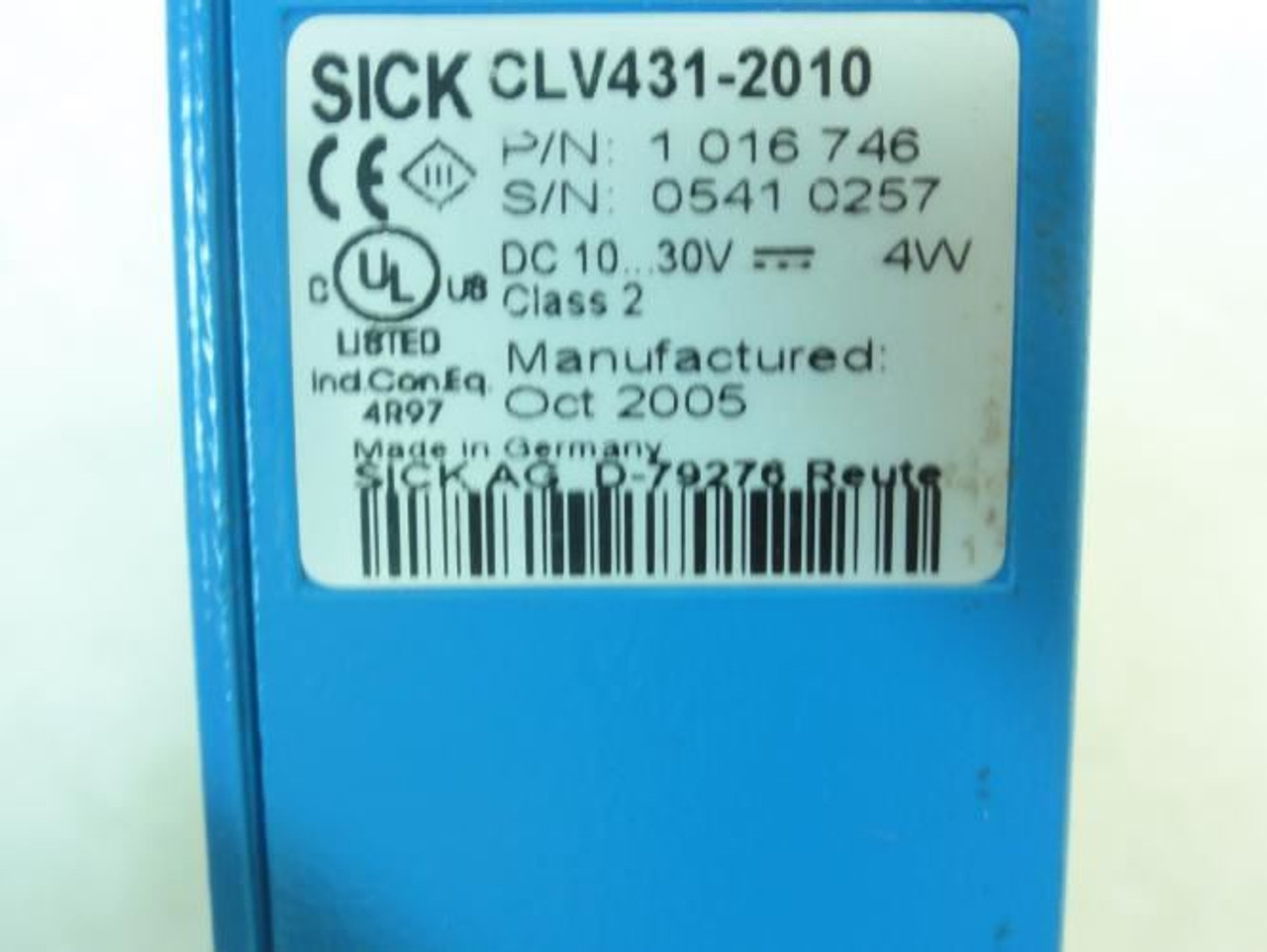 Sick CLV431-2010; Bar Code Scanner; 10167416