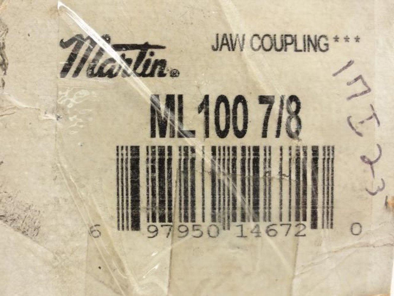 Martin ML100 7/8; Jaw Coupler Hub; 7/8"ID x 2.53" OD