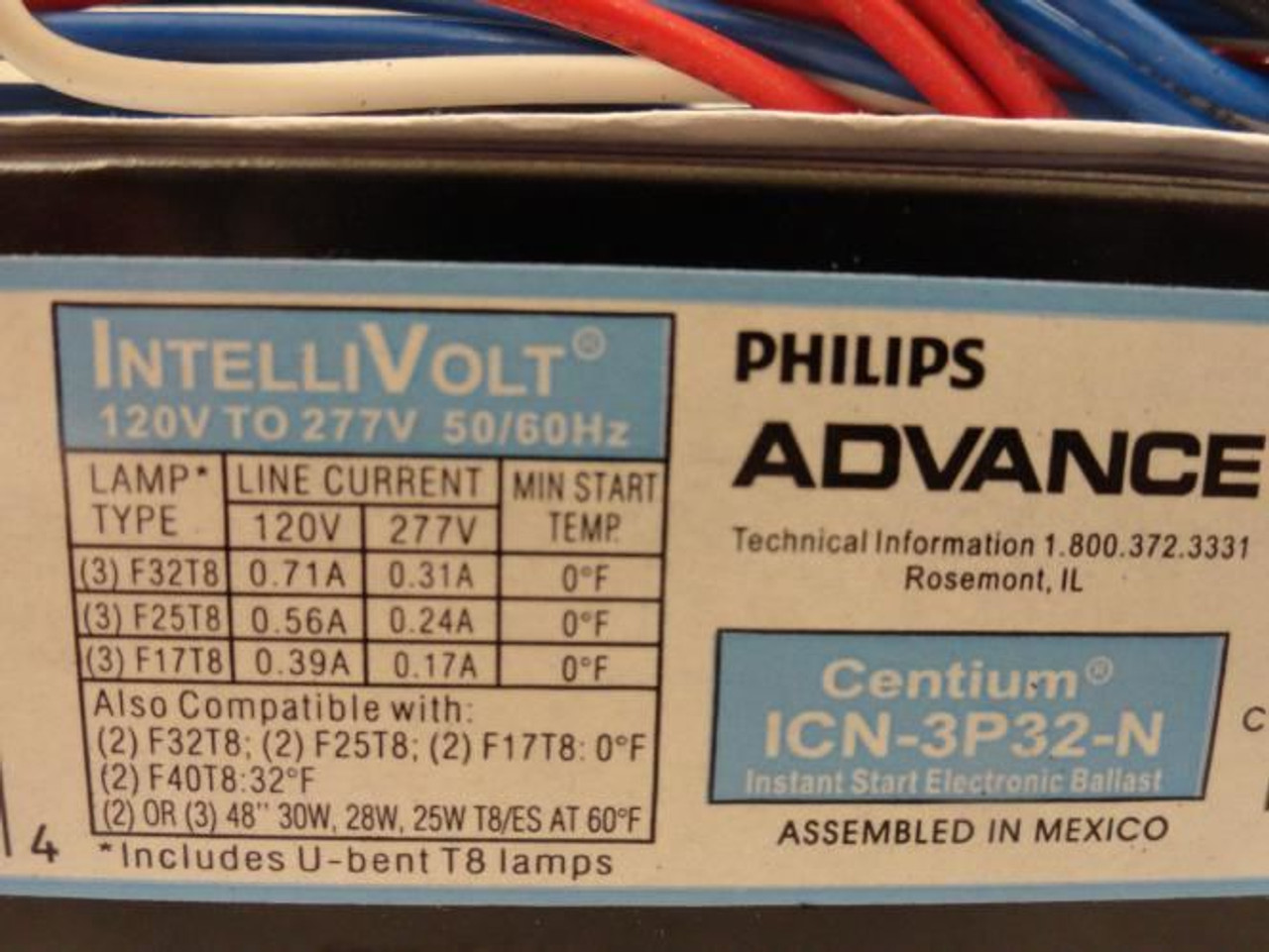 Philips ICN-3P32-N; Ballast; 120-277V; 50/60Hz