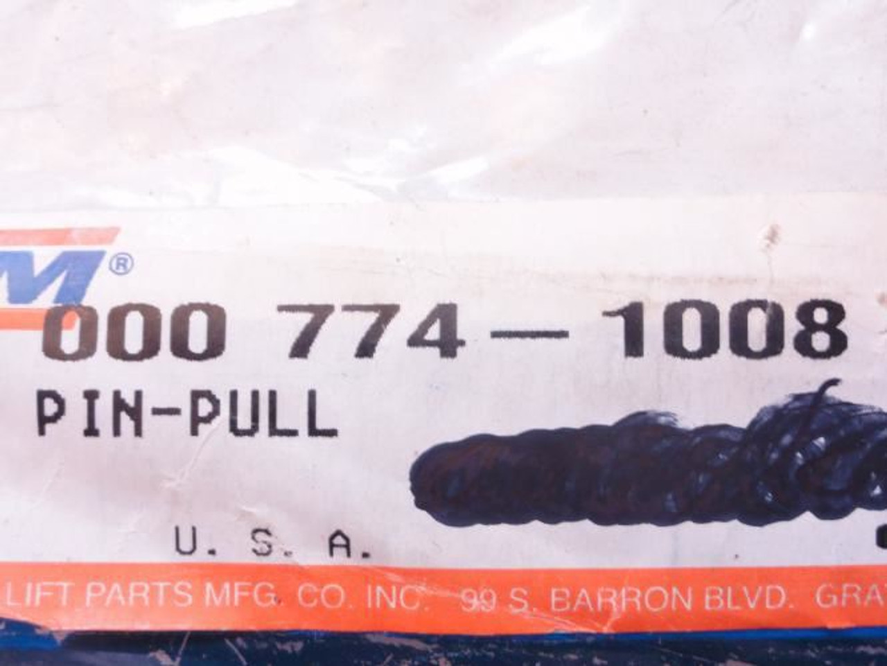 LPM 00774-1008; Pull Pin; 7-1/2" Length