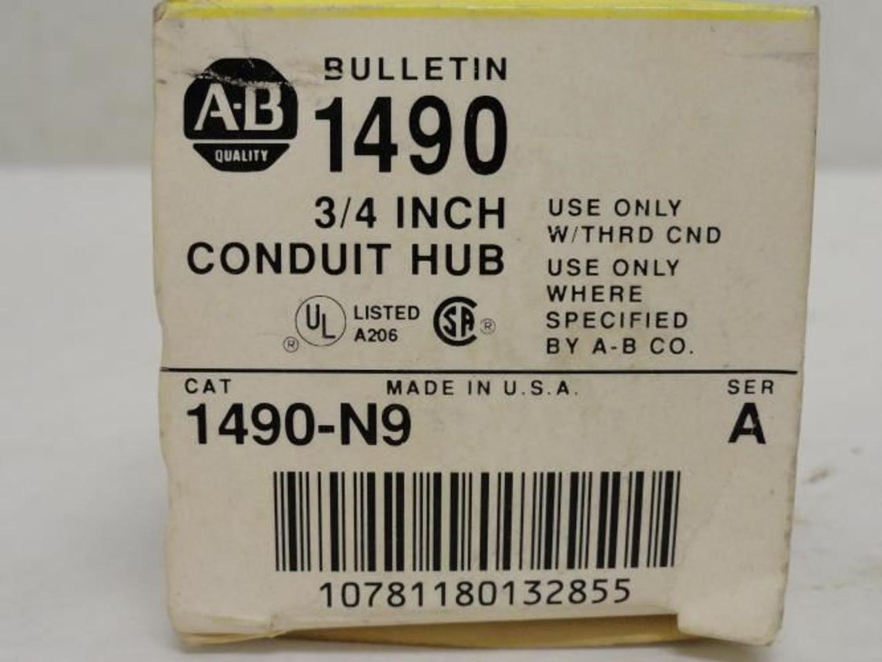 Allen-Bradley 1490-N9; Conduit Hub; Connector Size: 3/4"