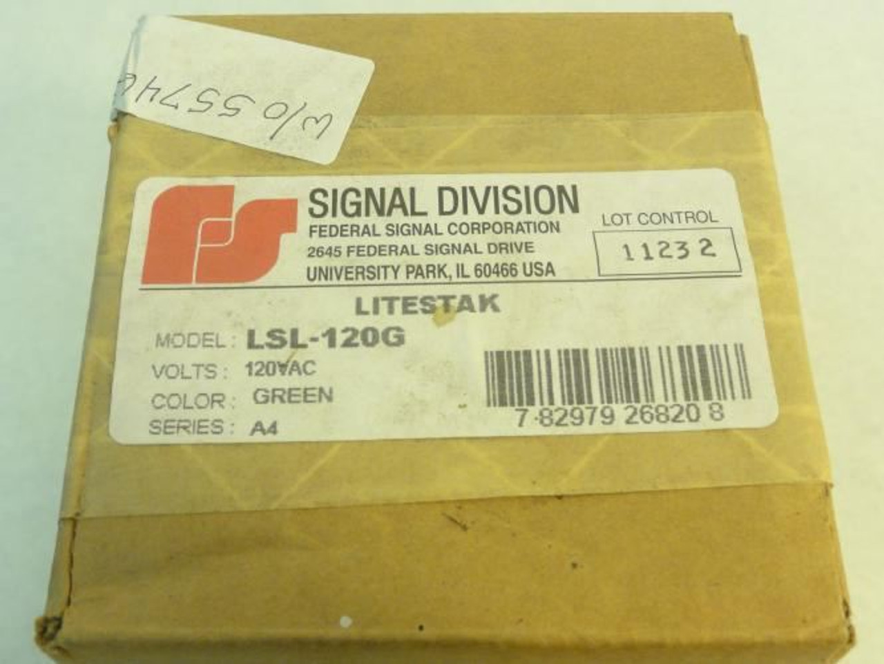 Federal Signal LSL-120G; Litestak; Green; Series A4; 120VAC