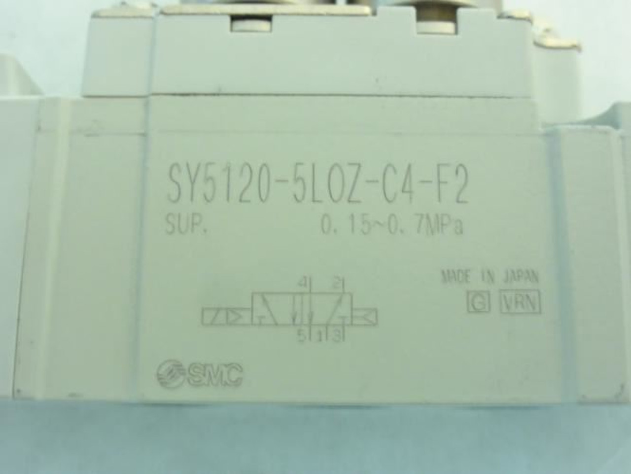 SMC SY5120-5LOZ-C4-F2; Solenoid Valve; 0.15-0.7MPa; Coil: 24VDC