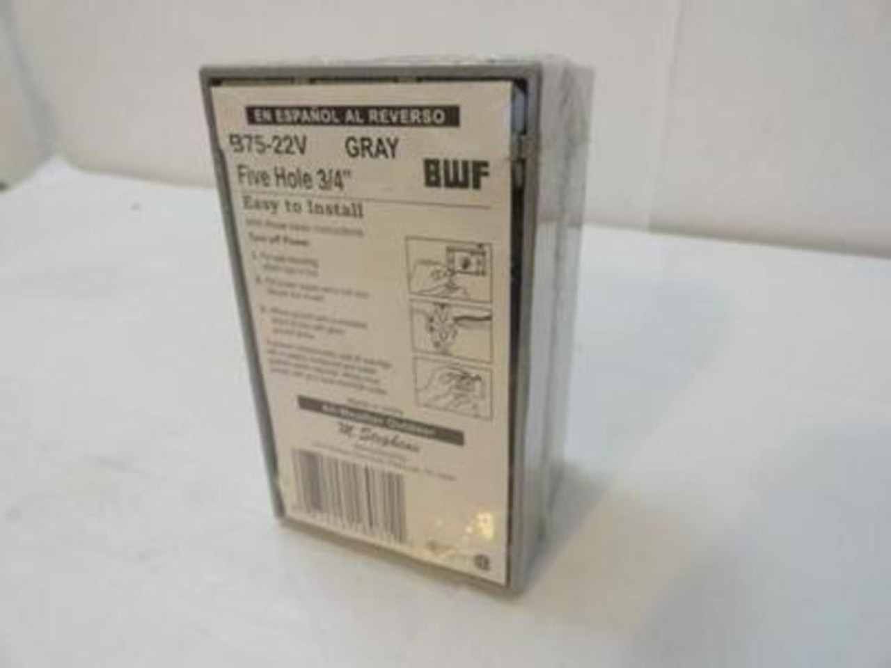 BWF B75-22V; Outlet Box; Gray 3/4" 5-Hole