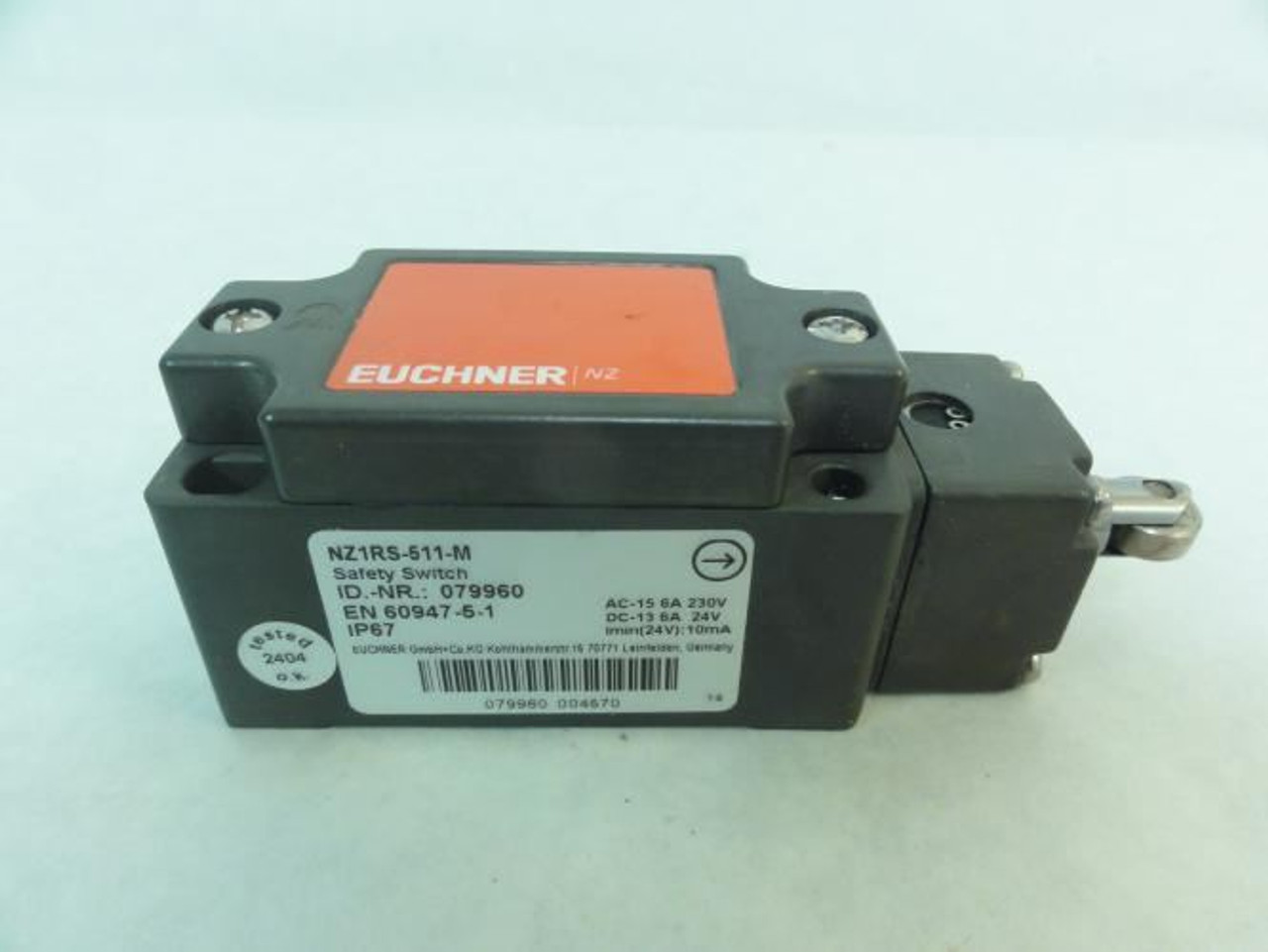 Euchner NZ1RS-511-M; Limit Switch; Roller Lever; 6A; 230V/24V