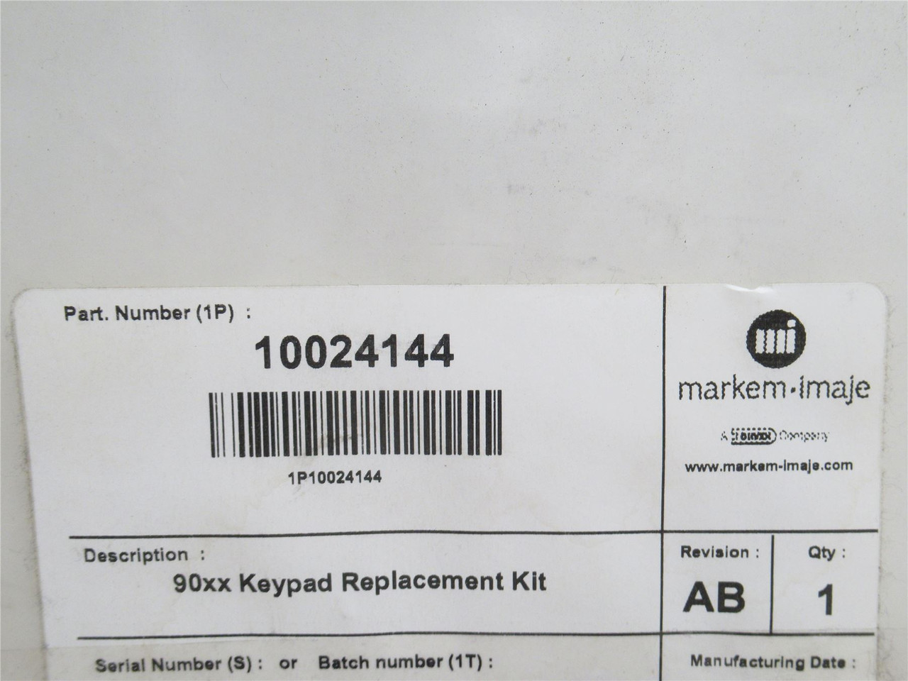 Markem-Imaje 10024144; Keypad 9064 Repalcement