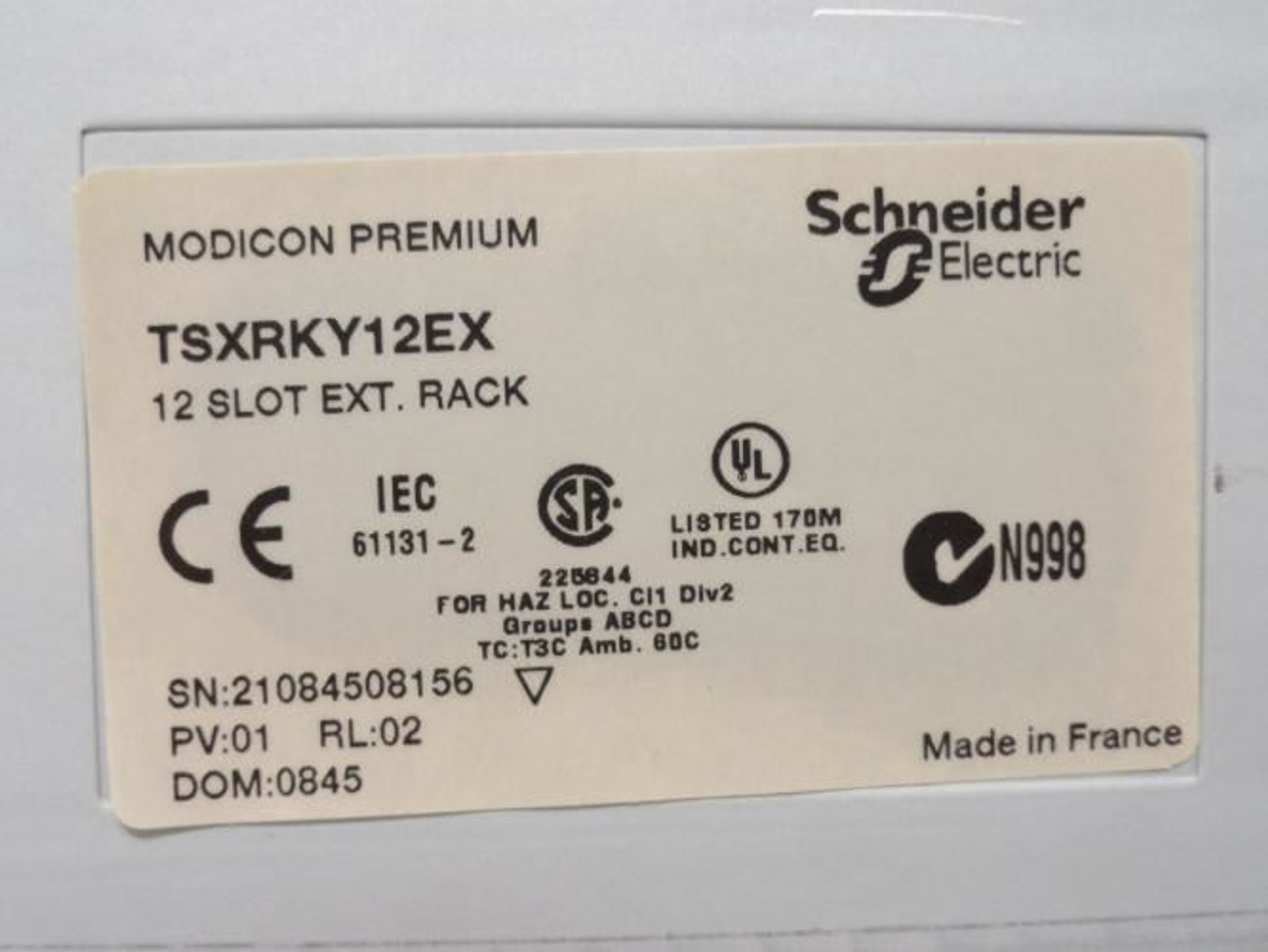 Schneider TSXRKY12EX; Extendable Rack; 12 Slots; IP20