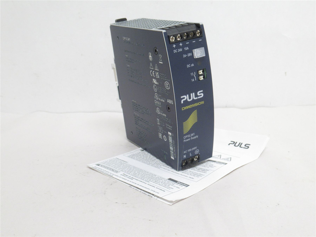 Puls CP10.241; Power Supply 10A; 100-240VAC In; 24-28VDC Out