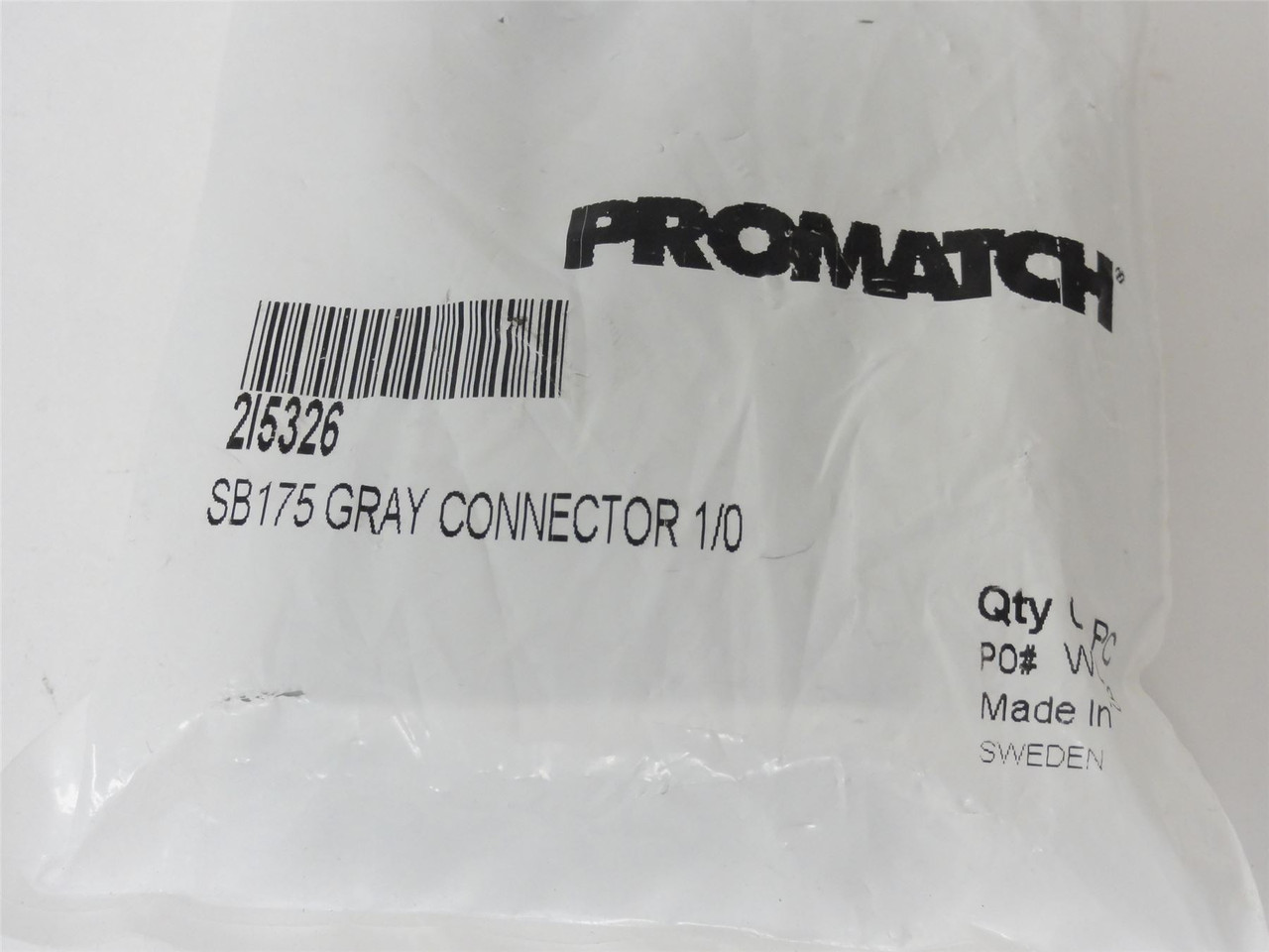 Promatch 2I5326; Gray Connector; SB175; w/ Contactor Size 1/0