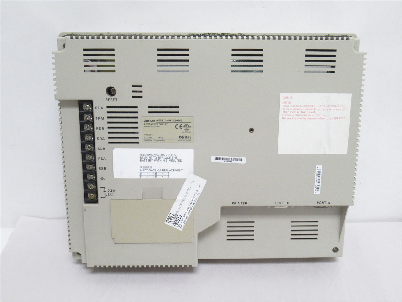 Omron NT631C-ST152-EV2; Operator Interface Touch Panel 24VDC; 10.4"
