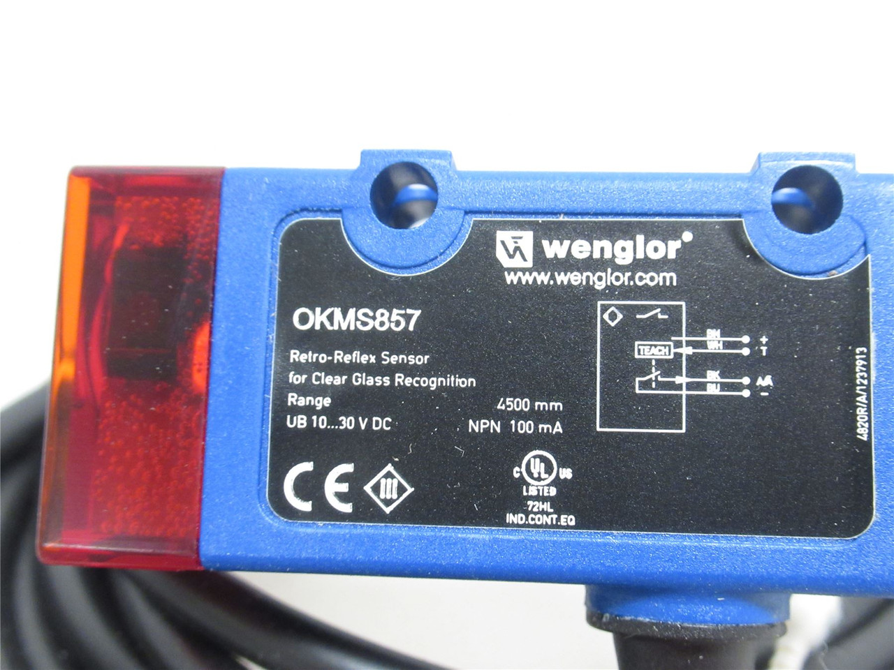 Wenglor OKMS857; Transparent Object Photo Sensor 10-30VDC