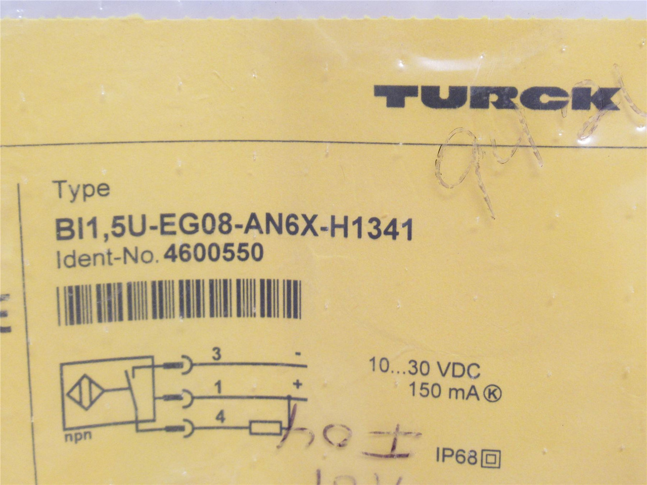 Turck BI1.5U-EG08-AN6X-H1341; Prox Sensor 4600550;10-30VDC
