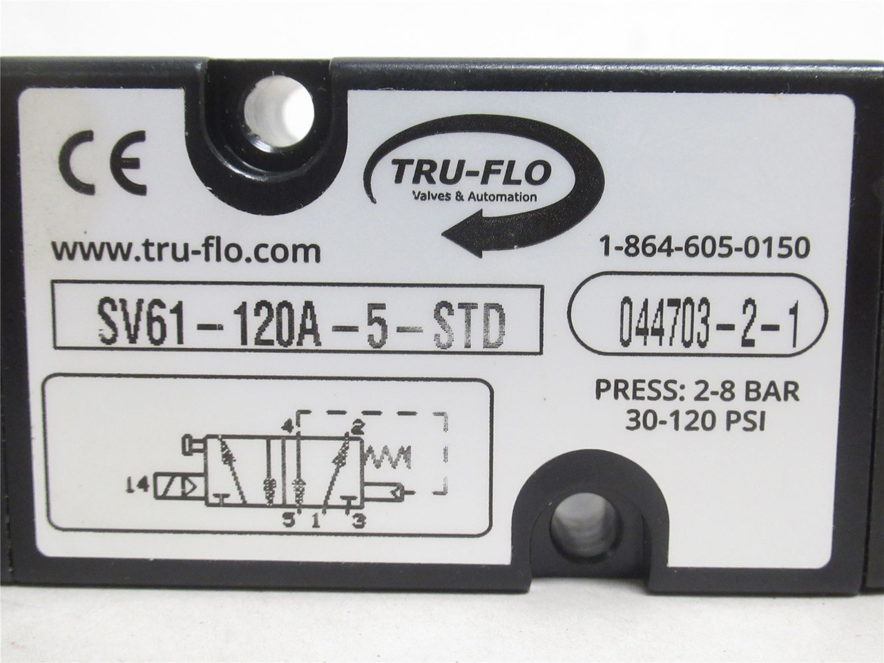 Tru-Flo SV61-120A-5-STD; Solenoid Valve 30-120PSI; 110/120V