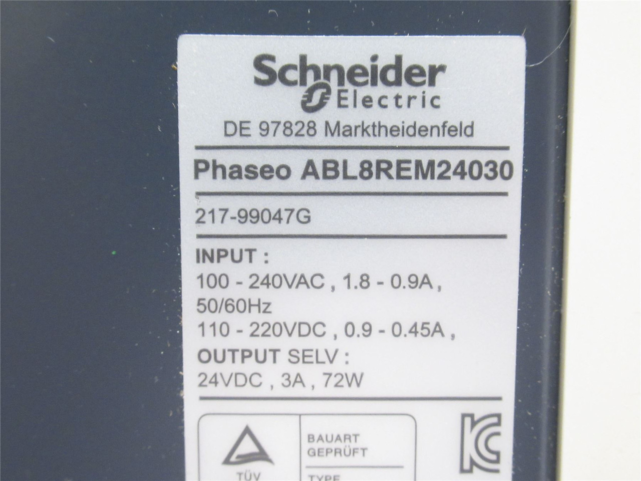 Schneider ABL8REM24030; Regulated Power Supply; 100-240VAC In